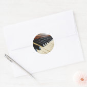 Piano Keys Musique Cadeaux Sticker Rond (Enveloppe)