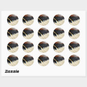 Piano Keys Muziek Geschenken Ronde Sticker (Vel)