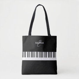 Piano Keys Muziekinstrument Monogrammed Draagtas