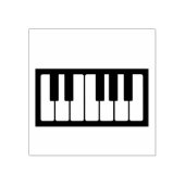 Piano Keys Muziekinstrument Rubberstempel (Afrduk)