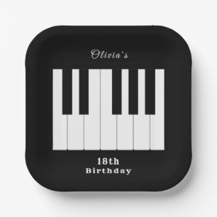 PIANO KEYS MUZIEKLIEFHEBBER feestthema Papieren Bordje