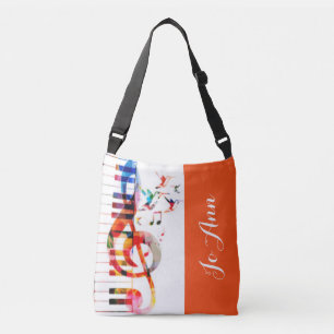 Piano Keys-Muzieknoten Crossbody Tas