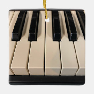 Piano Keys op een kerstversiering Keramisch Ornament