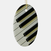 Piano Keys Oval Pendant Ornament (Rechts)