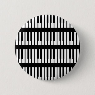 Piano Keys Pattern Ronde Button 5,7 Cm