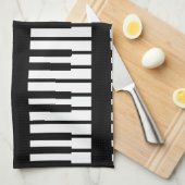 Piano Keys Pattern Theedoek (Quarter Fold)
