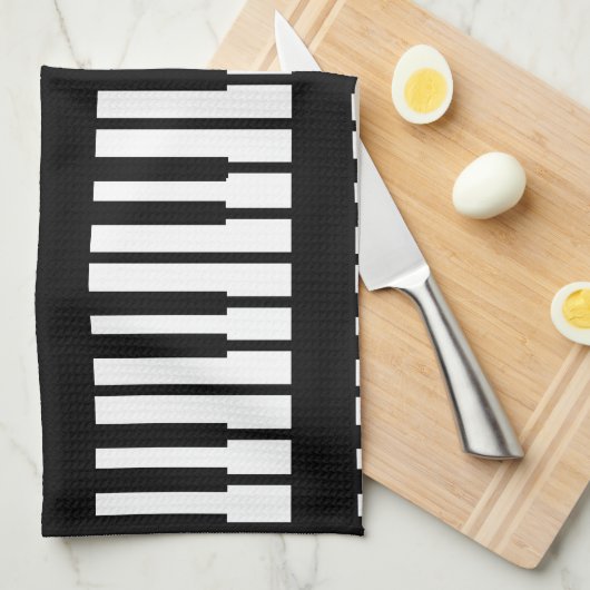 Piano Keys Pattern Theedoek (Quarter Fold)
