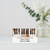 Piano Keys Pianist Waterverf Art Visitekaartje (Staand voorkant)