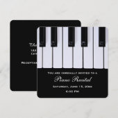 Piano Keys Piano Considérant Invitations (Devant / Derrière)