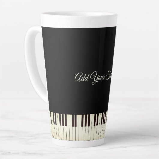Piano Keys Piano Latte Mok (Linkerhoek)