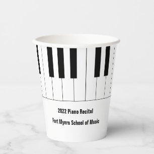 Piano Keys Piano Overweging Ontvangt papieren beke Bekers
