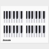 Piano Keys Rechthoekige Sticker (Vel)