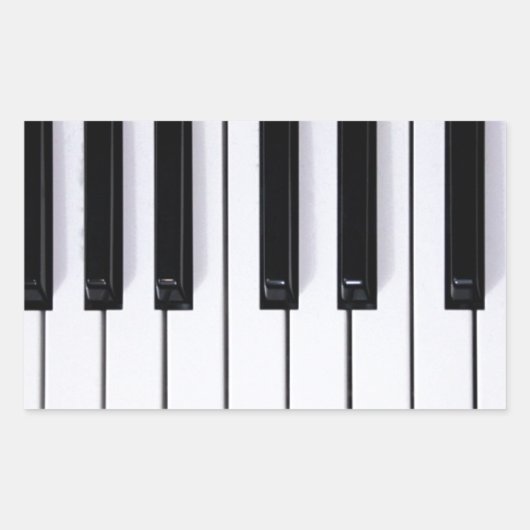 Piano Keys Rechthoekige Sticker (Voorkant)