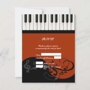 Piano Keys RSVP Kaartje