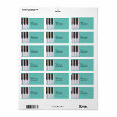 Piano Keys SJABLOON Etiket (Full Sheet)