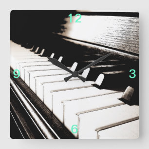 Piano Keys Square Wall Vierkante Klok