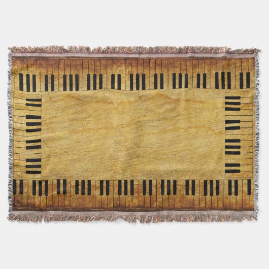 Piano Keys Throw Blanket Deken (Voorkant)