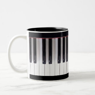 Piano Keys van Leslie Harlow Tweekleurige Koffiemok