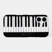 Piano Keys | Vertical | Customizable iPhone 16 Hoesje (Achterkant horizontaal)