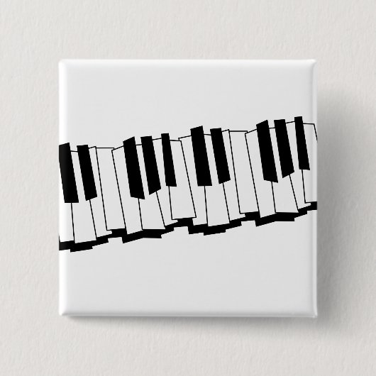 Piano Keys Vierkante Button 5,1 Cm (Voorkant)