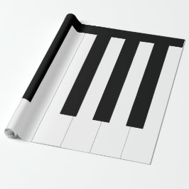 Piano Keys Zwart-wit Keyboard Muziek Lover's Cadeaupapier