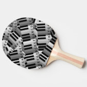 Piano Keys Zwart-wit patroon Tafeltennisbatje (Zijkant)
