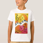 Piano Kinder sweatshirt zwemmen (Voorkant)