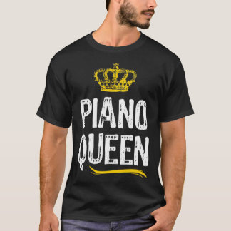 Piano Koningin Vrouwen Meisjes Speler Koele Pianis T-shirt