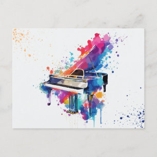 Piano kunstfeest briefkaart