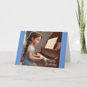 Piano Leçon carte d'anniversaire