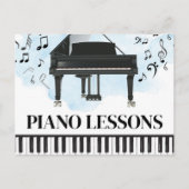 Piano Leçons Musique Circulaire Carte postale (Devant)