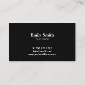 Piano-leraar Visitekaartje (Achterkant)