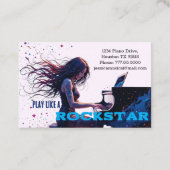 Piano-leraar Visitekaartje (Achterkant)