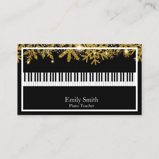 Piano-leraar Visitekaartje (Voorkant)