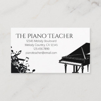 Piano Lerares Pianist Muzikant Visitekaartje
