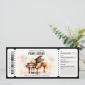 Piano Les Verrassingscadeaubon Kaart (Staand voorkant)