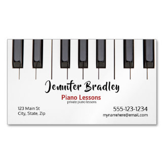 Piano Lesson Business Magnetisch Visitekaartje