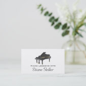 Piano Lessons Music Teacher Visitekaartje (Staand voorkant)