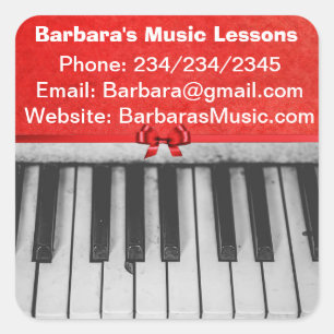 Piano Lessons Promotionele Stickers