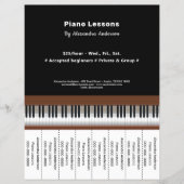 Piano Lessons Tear Off Strips Flyer (Voorkant)