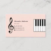 Piano Lessons Visitekaartje (Voorkant)