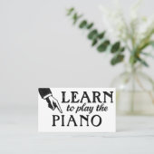 Piano Lessons Visitekaartjes - Koel Vintage (Staand voorkant)