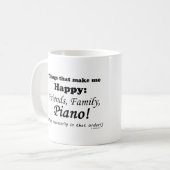 Piano maakt me gelukkig koffiemok (Voorkant links)