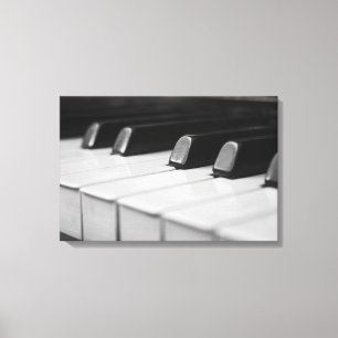 Piano macro close-up canvas afdruk