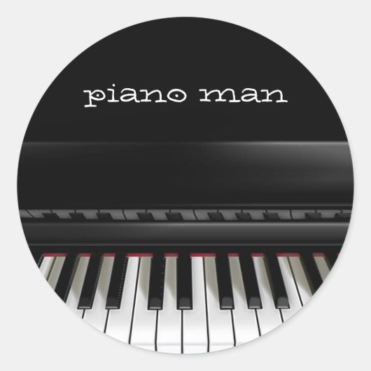Piano man sticker blad (Voorkant)