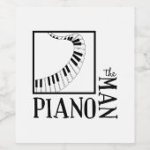 Piano-Man Wijn Etiket (Enkel label)