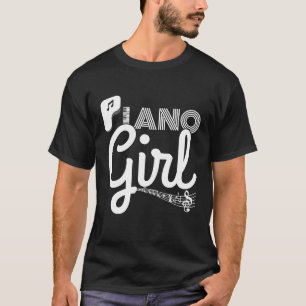 Piano Meisje cadeau Piano Speler Pianist Piano Muz T-shirt