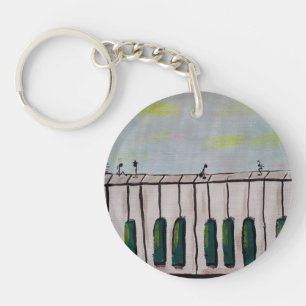 Piano Mensen Acryl Sleutelhanger