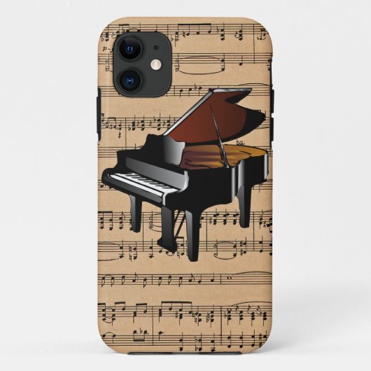Piano ~ Met vel Music Background Case-Mate iPhone Case (Achterkant)