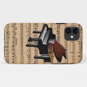 Piano ~ Met vel Music Background Case-Mate iPhone Case (Achterkant (horizontaal))
